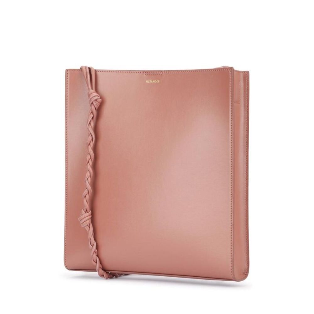 JIL SANDER Braided Strap Leather Shoulder Bag Women PINK Handbags